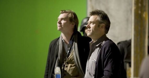 Christopher Nolan and Wally Pfister filming Dark Knight Rises