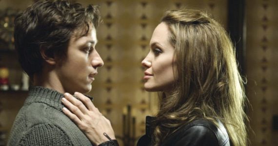 James McAvoy and Angelina Jolie in Wanted