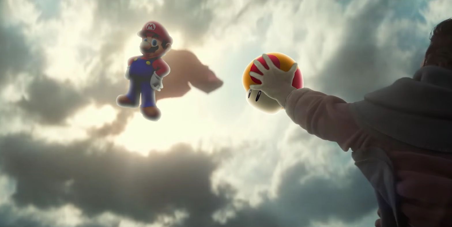 Mario in the Weird Batman V Superman Trailer