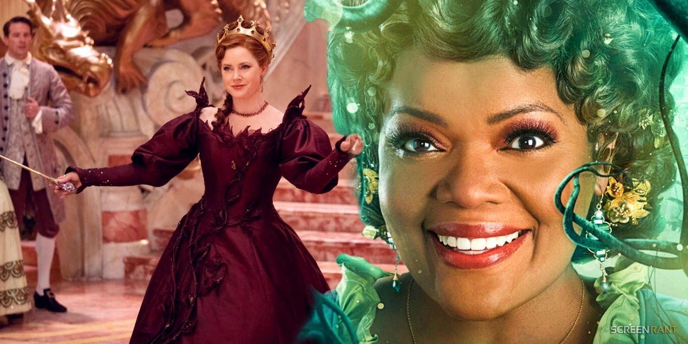 Yvette Nicole Brown's Rosaleen superimposed over Giselle in Disenchanted