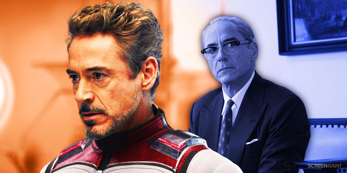 Robert Downey Jr. Iron Man in Endgame and Oppenheimer