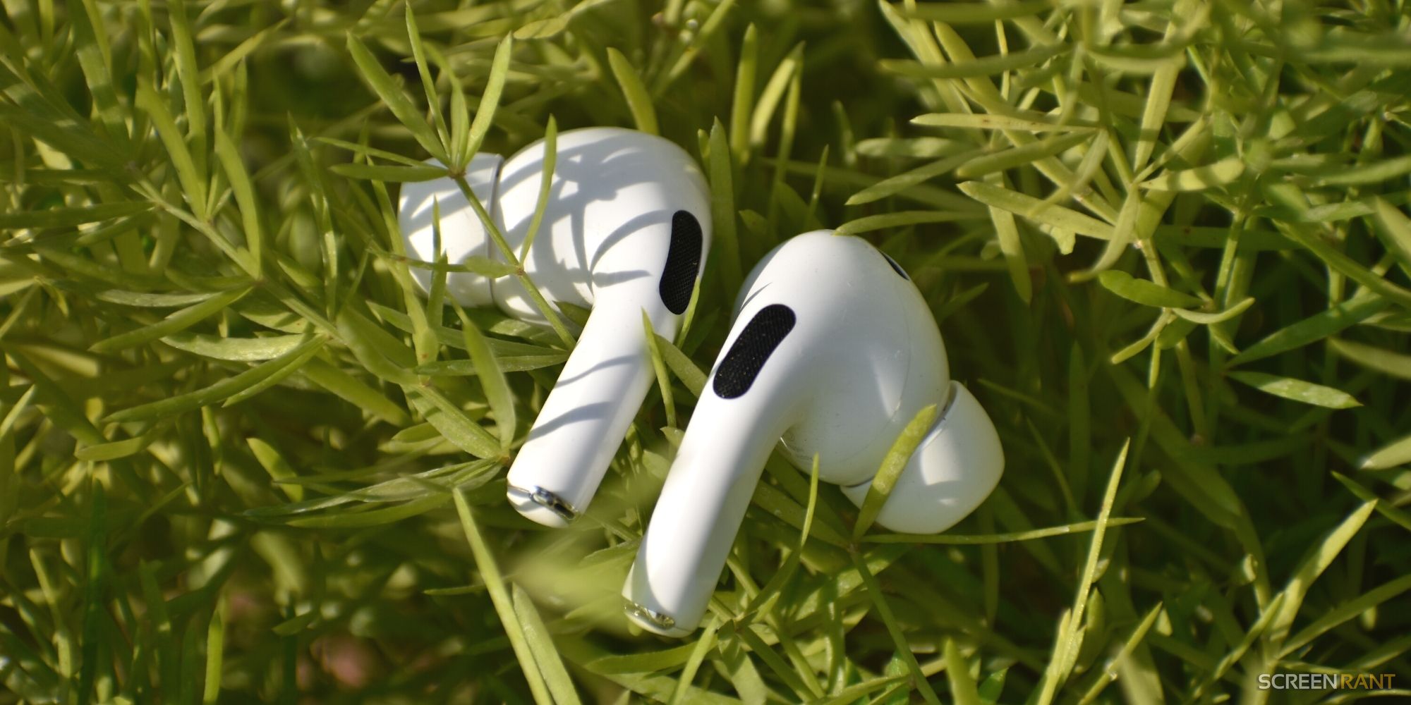 AirPods Pro 2 lying on grass