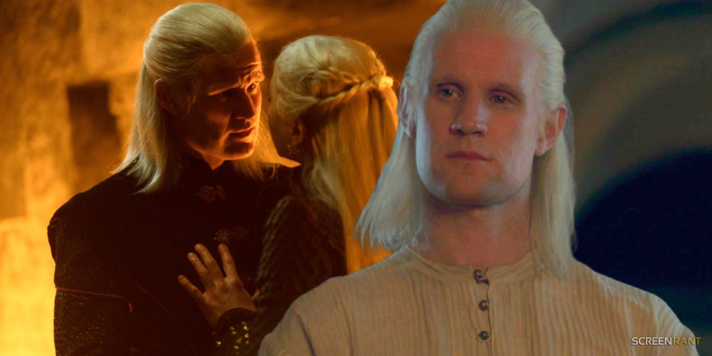 Matt Smith as Daemon Targaryen and Emma D&rsquo;Arcy as Rhaenyra in House of the Dragon