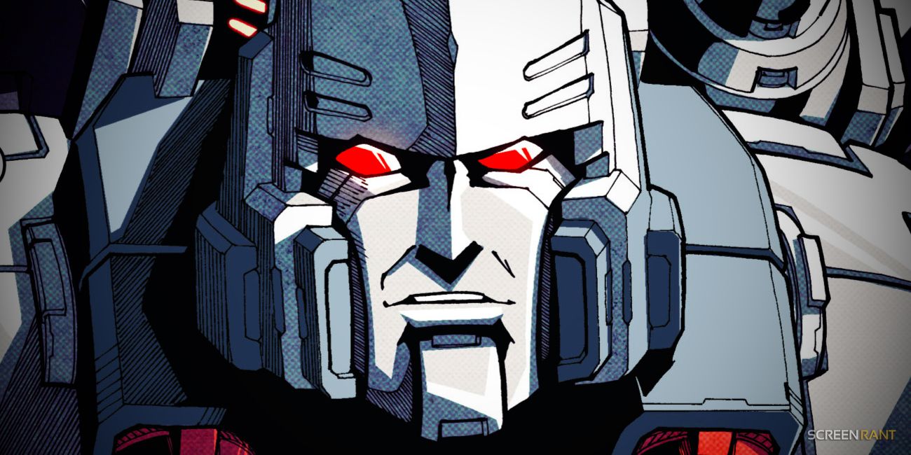 Feature Image: close up of Megatron's Face in Transformers Comic Art