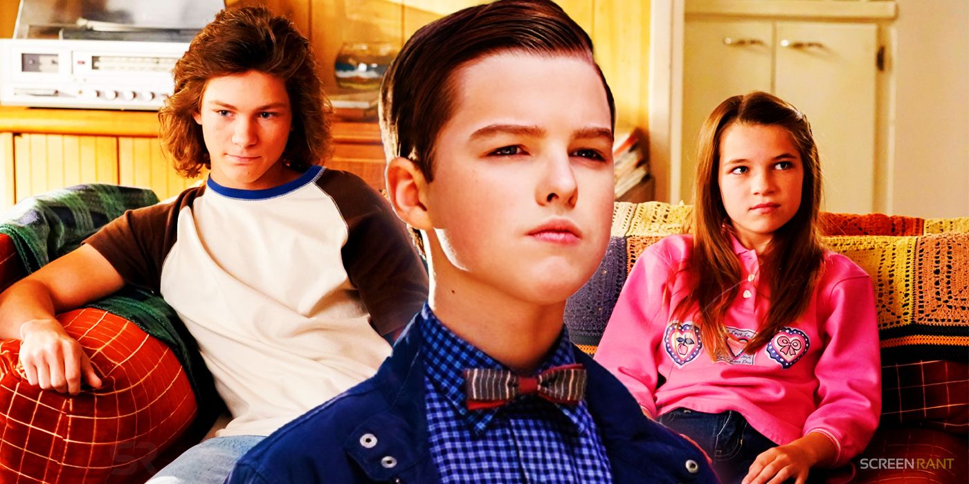 Georgie, Sheldon, and Missy in Young Sheldon 
