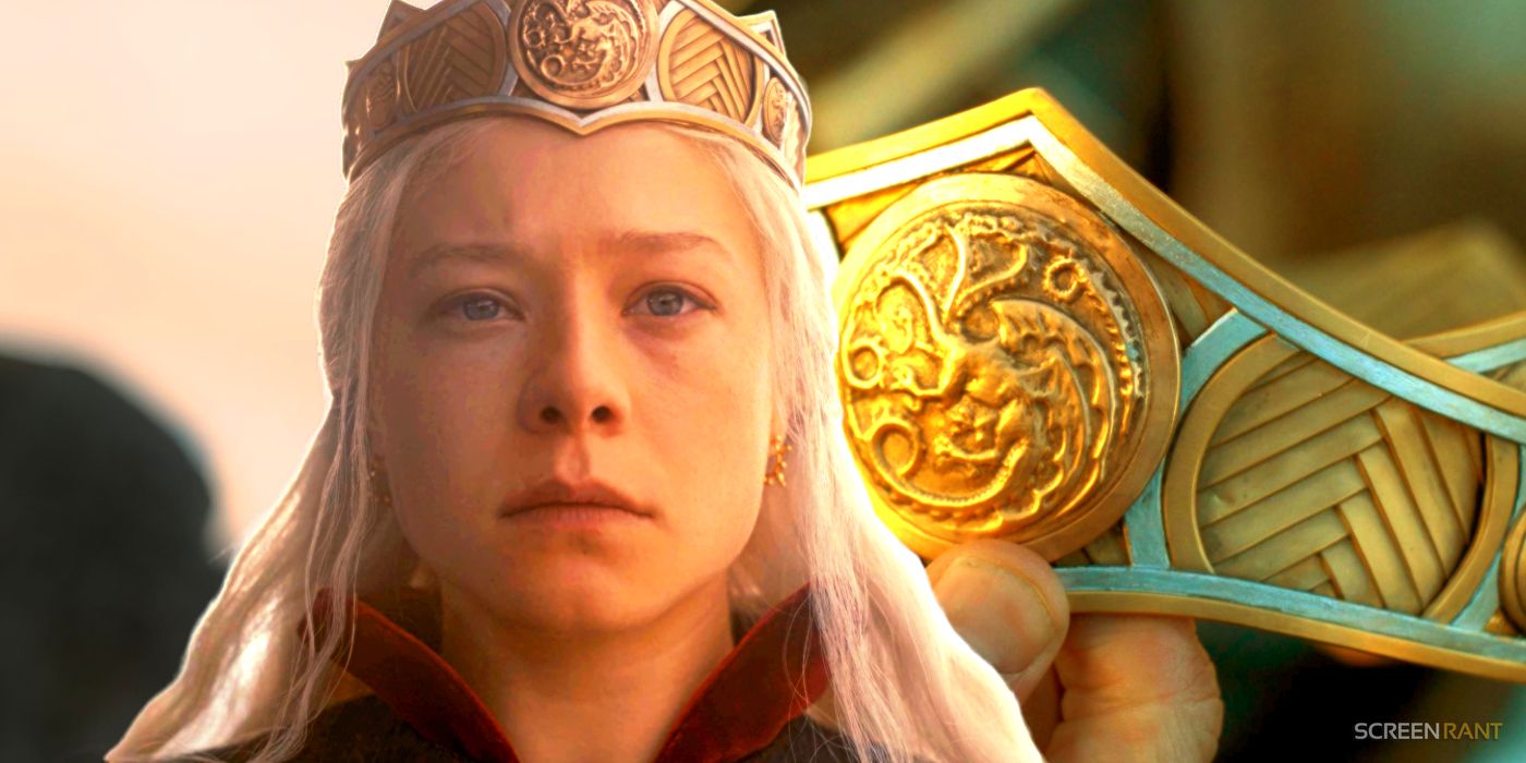 Rhaenyra Targaryen with crown in House of the Dragon