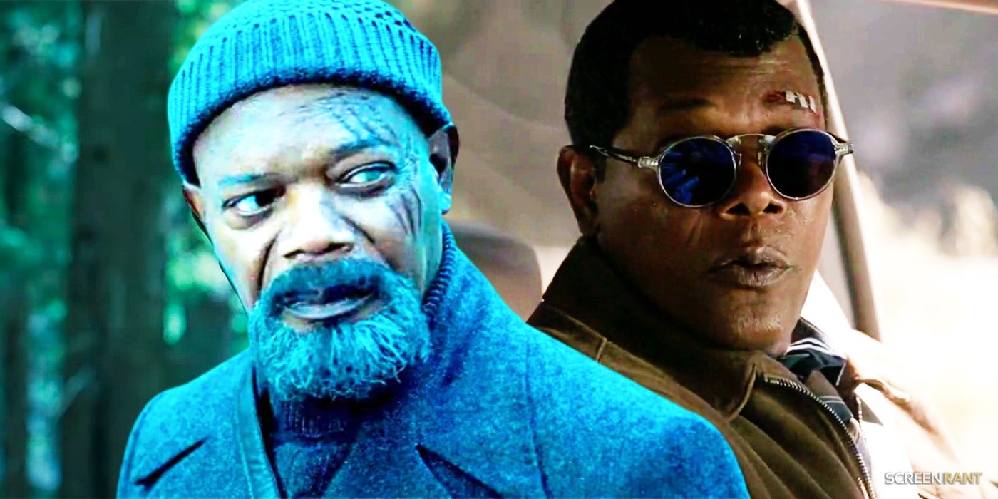Nick Fury in Secret Invasion and Captain Marvel