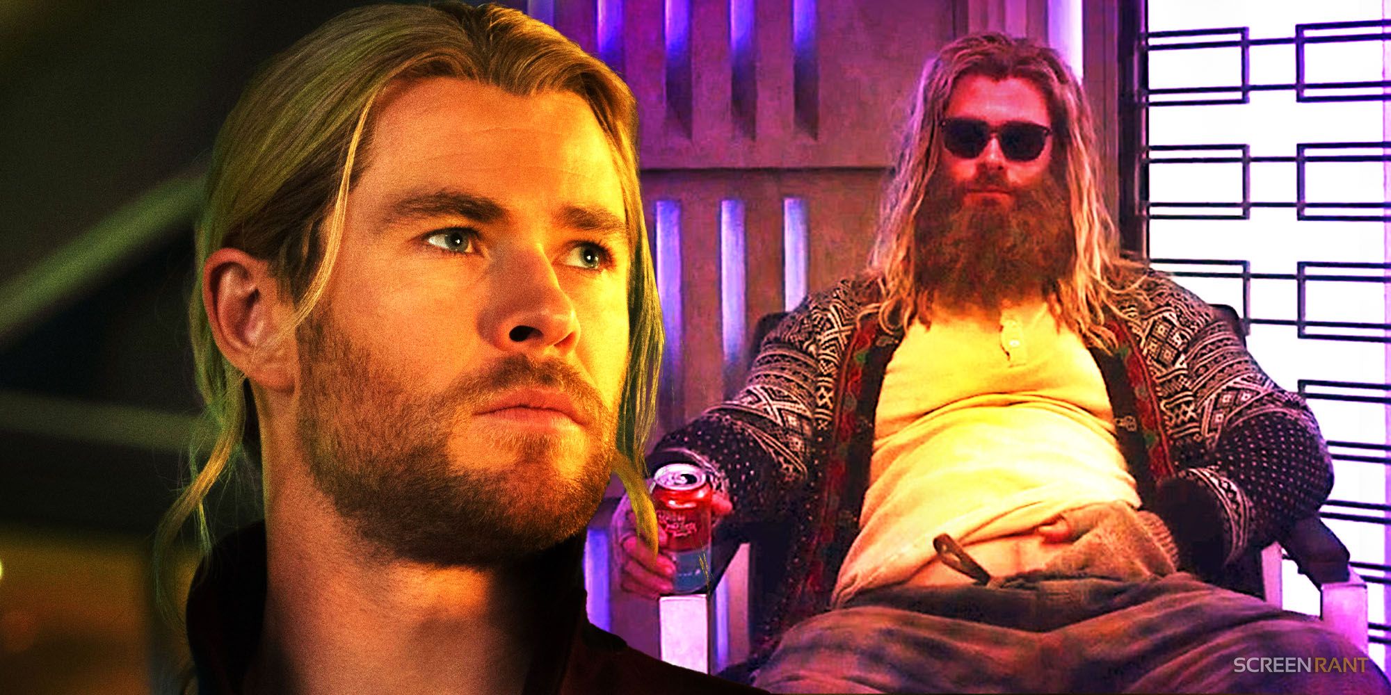 Avengers: Age of Ultron and Avengers: Endgame Thor