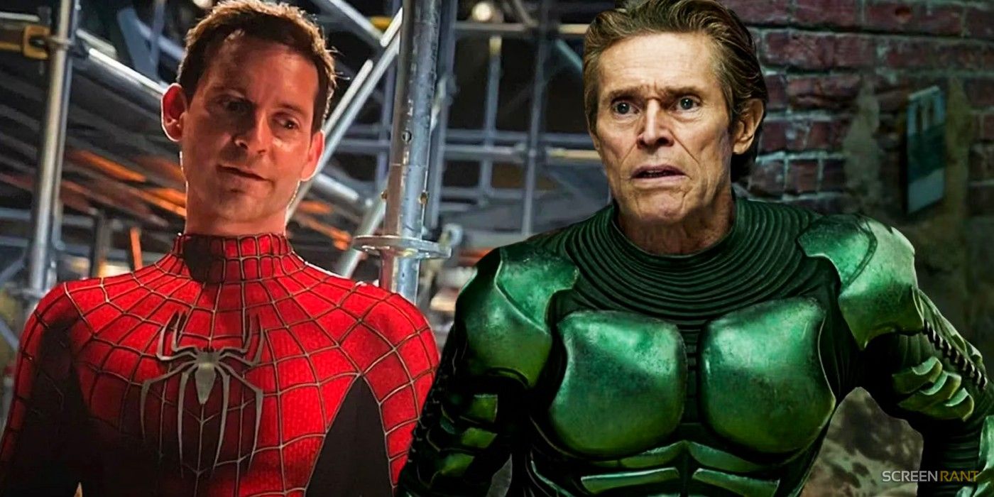 Custom image of Tobey Maguire and Willem Dafoe in Spider-Man: No Way Home.