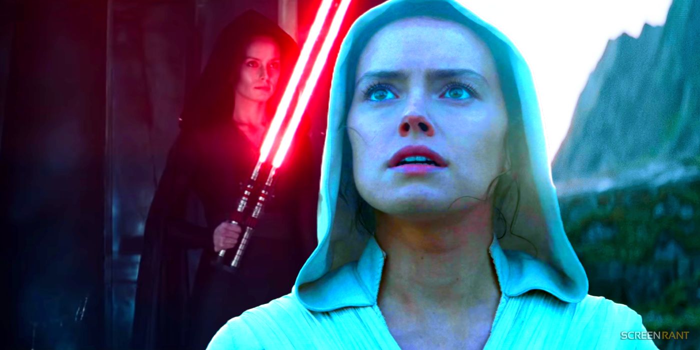 Daisy Ridley nei panni di Rey e Dark Rey in Star Wars: L'Ascesa di Skywalker