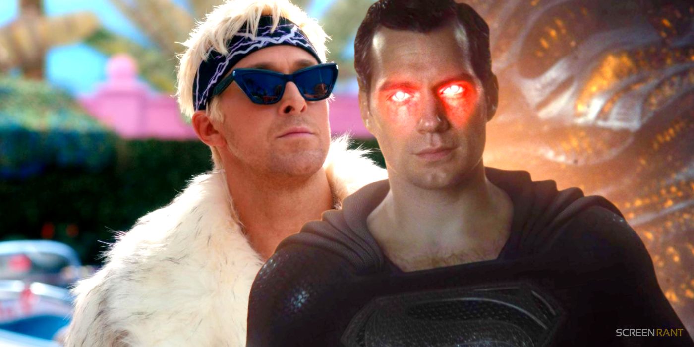 Ryan Gosling as Ken in Barbie and Henry Cavill as Superman in Zack Snyder's Justice League