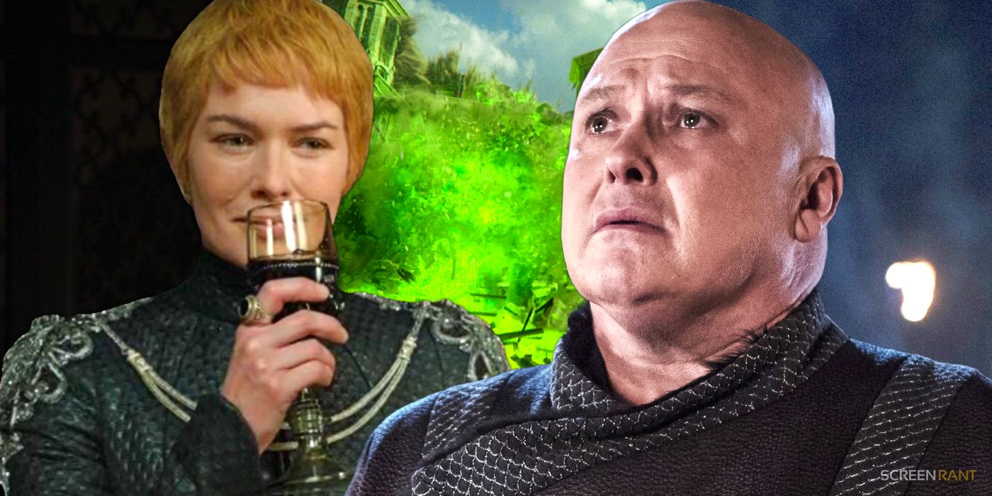 Cersei Lannister and Varys with the Sept of Baelor in Game of Thrones