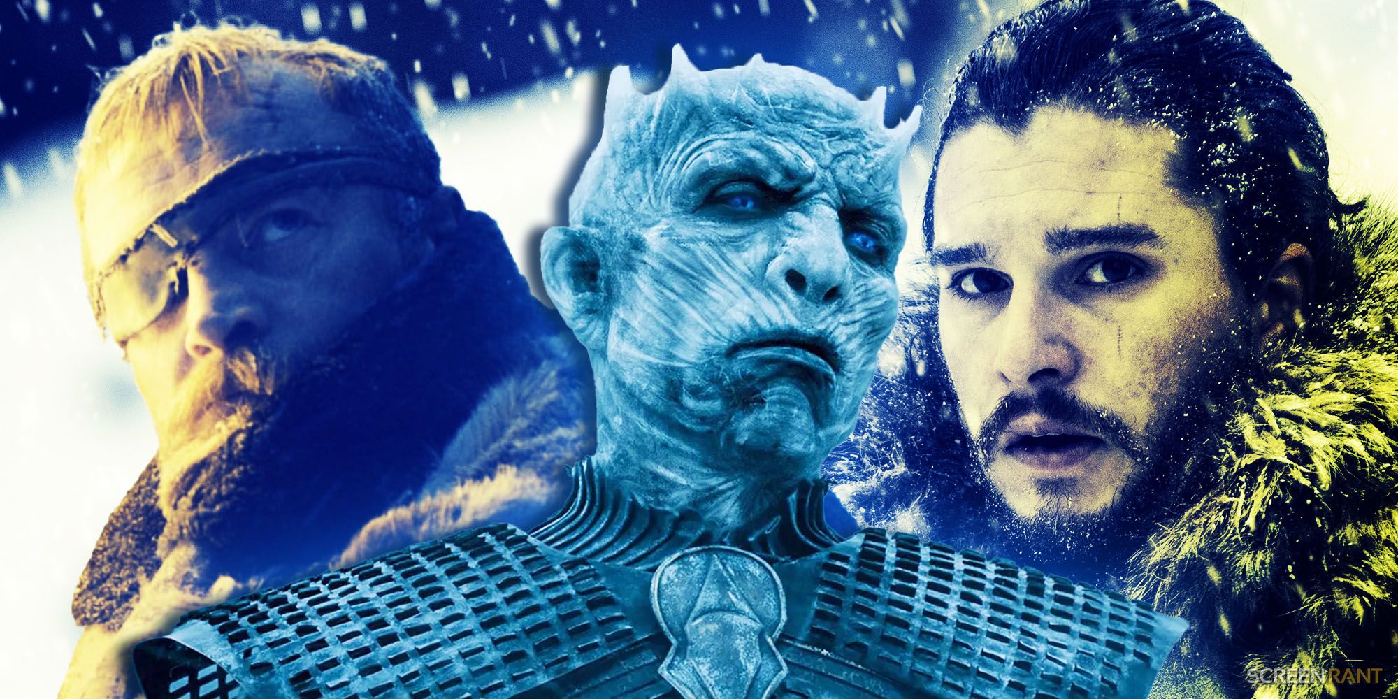 Night King, Beric, and Jon Snow in Game of Thrones