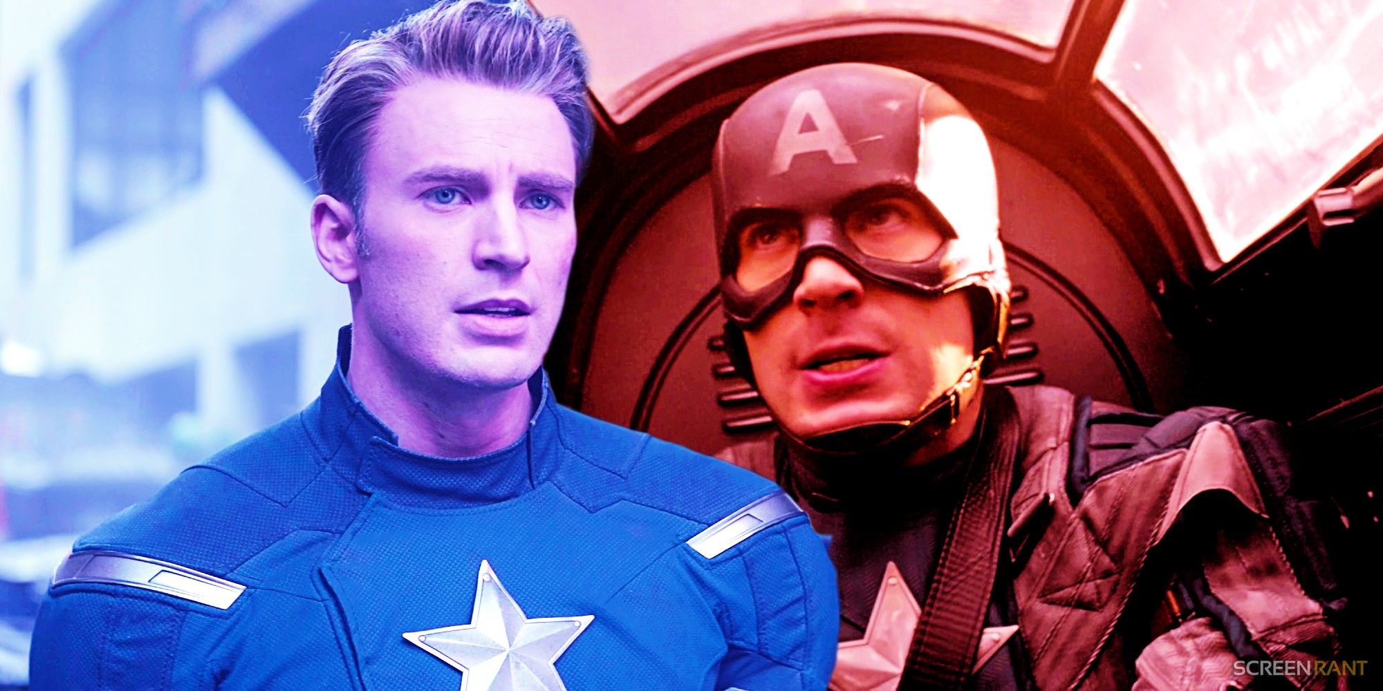 Chris Evans as Captain America in The First Avenger And Avengers Endgame