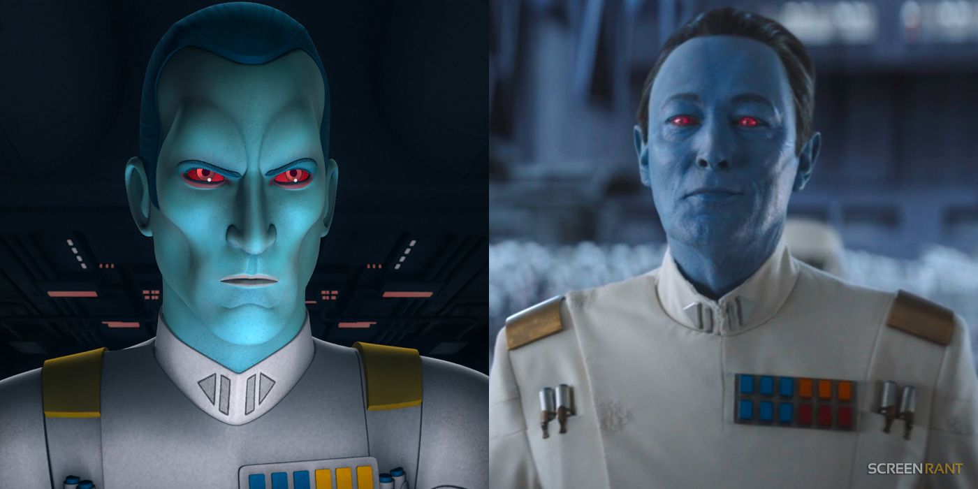 Lars Mikkelsen as Grand Admiral Thrawn in Star Wars Rebels and Ahsoka