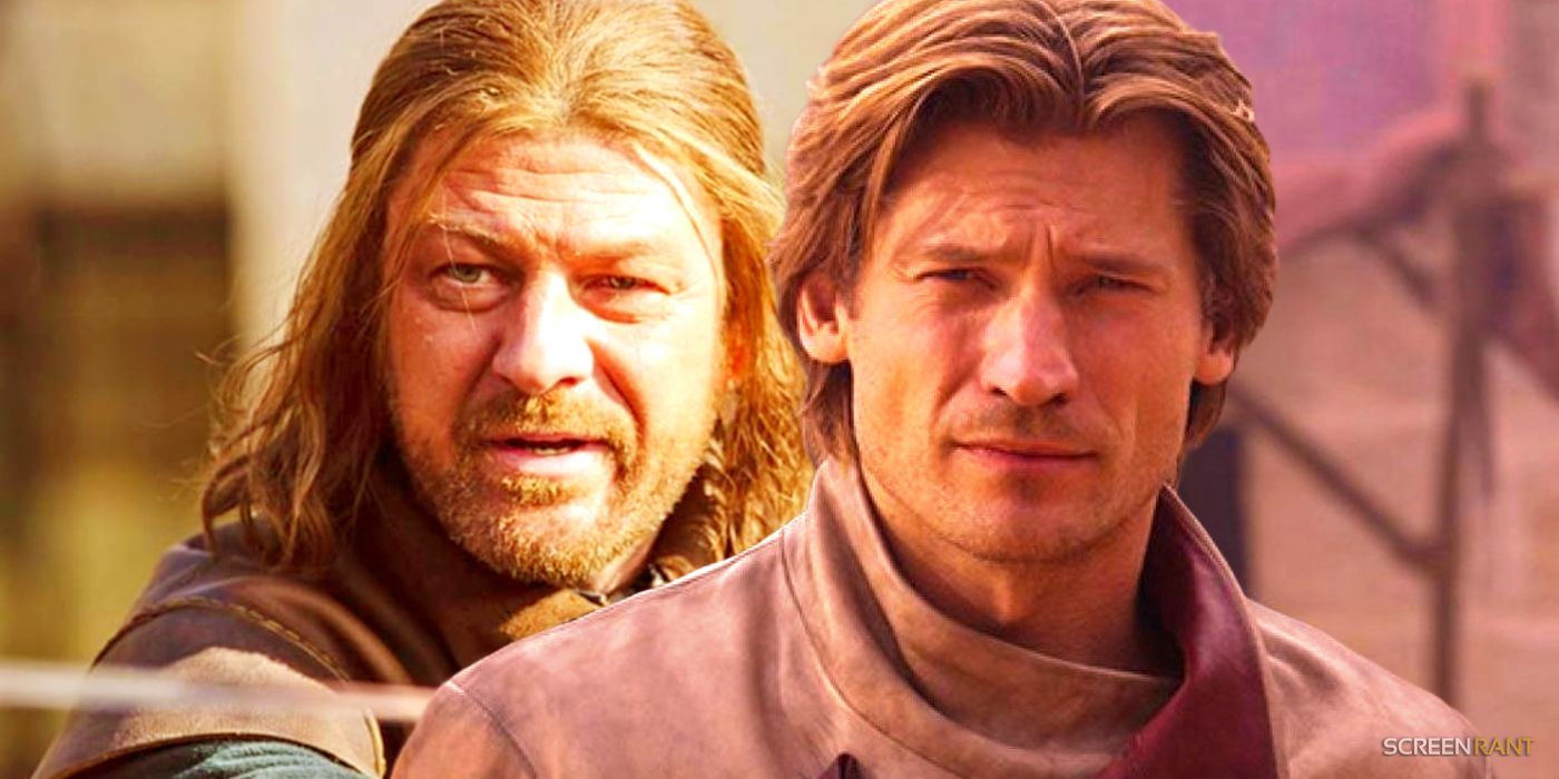 Ned Stark and Jaime Lannister in Game of Thrones