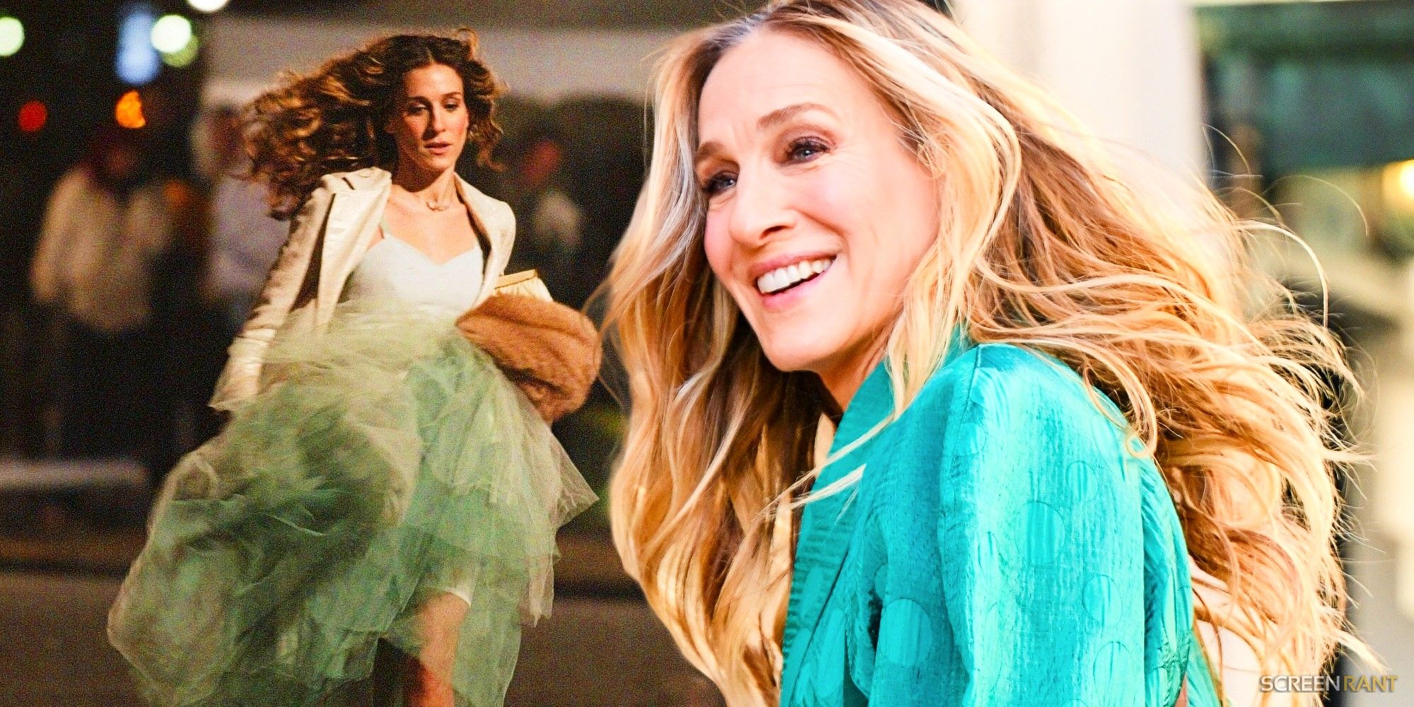 Carrie (Sarah Jessica Parker) in And Just Like That season 2 and the Sex And The City finale