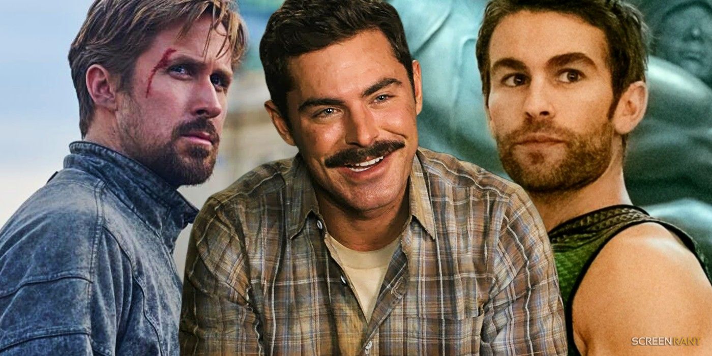 Custom image of Ryan Gosling in The Gray Man, Zac Efron in a promo video for The Greatest Beer Run Ever, and Chace Crawford in The Boys