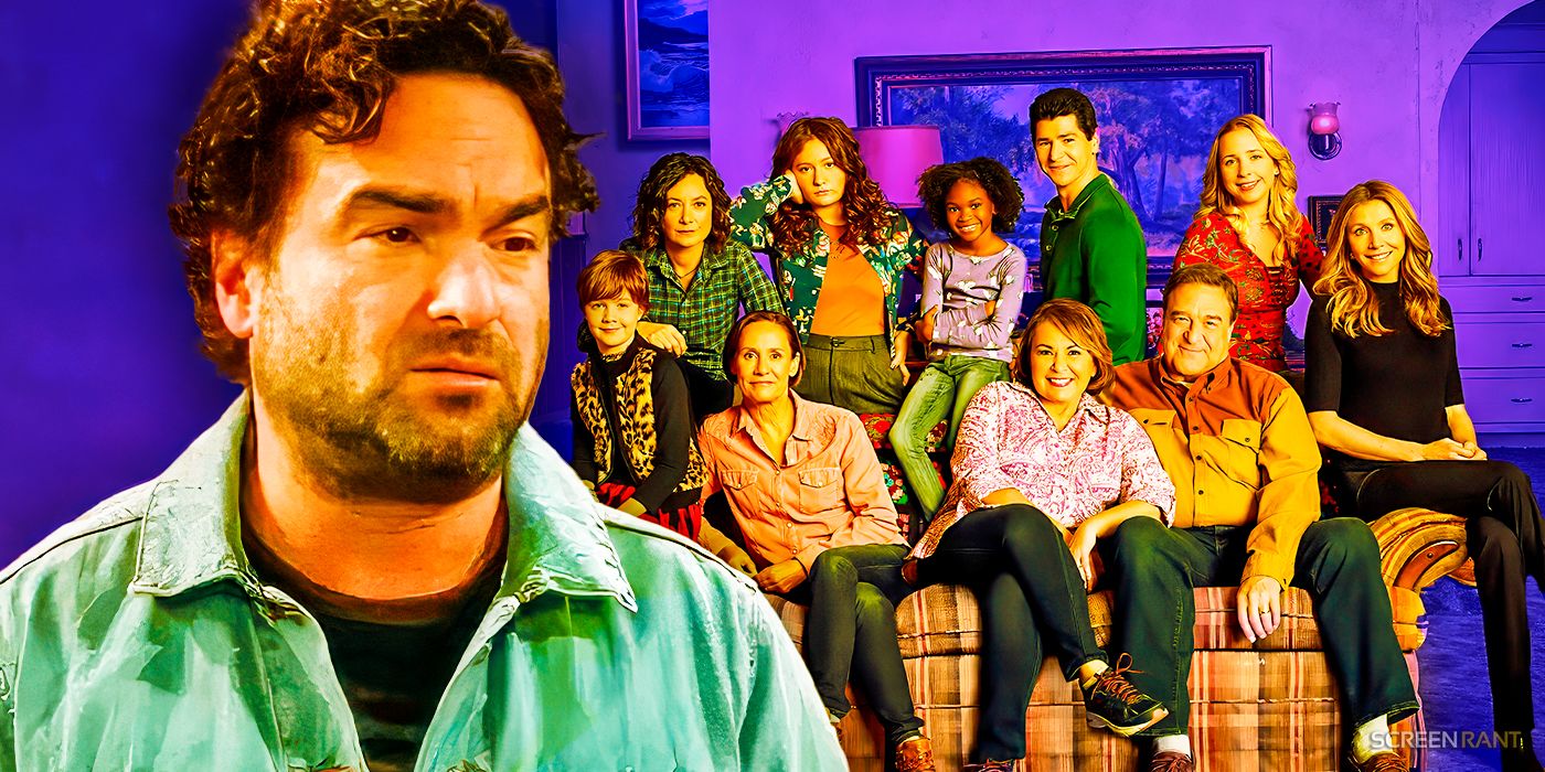 Johnny Galecki as David Healy and the original The Conners cast