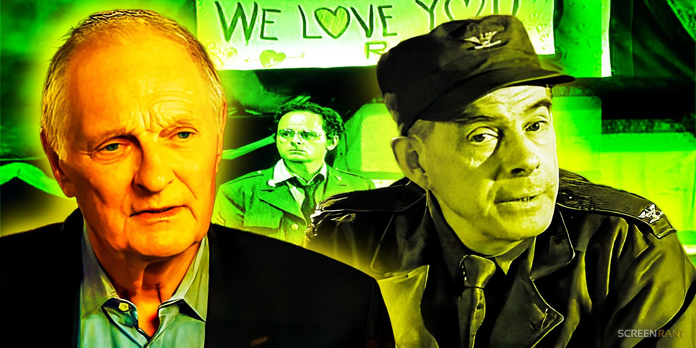 Alan Alda from the MASH reunion, Gary Burghoff as Radar and Harry Morgan as Potter in MASH
