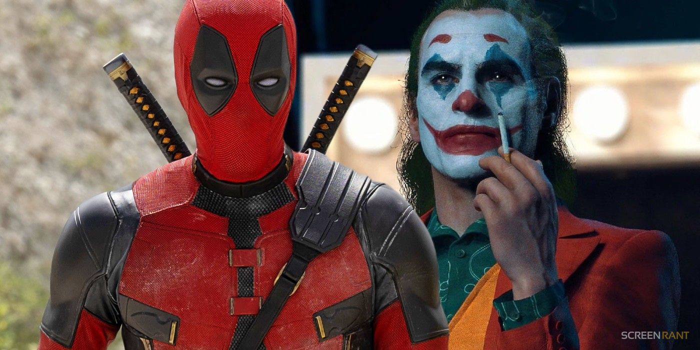Ryan Reynolds' Deadpool in Deadpool 3 and Joaquin Phoenix's Joker smoking in Joker