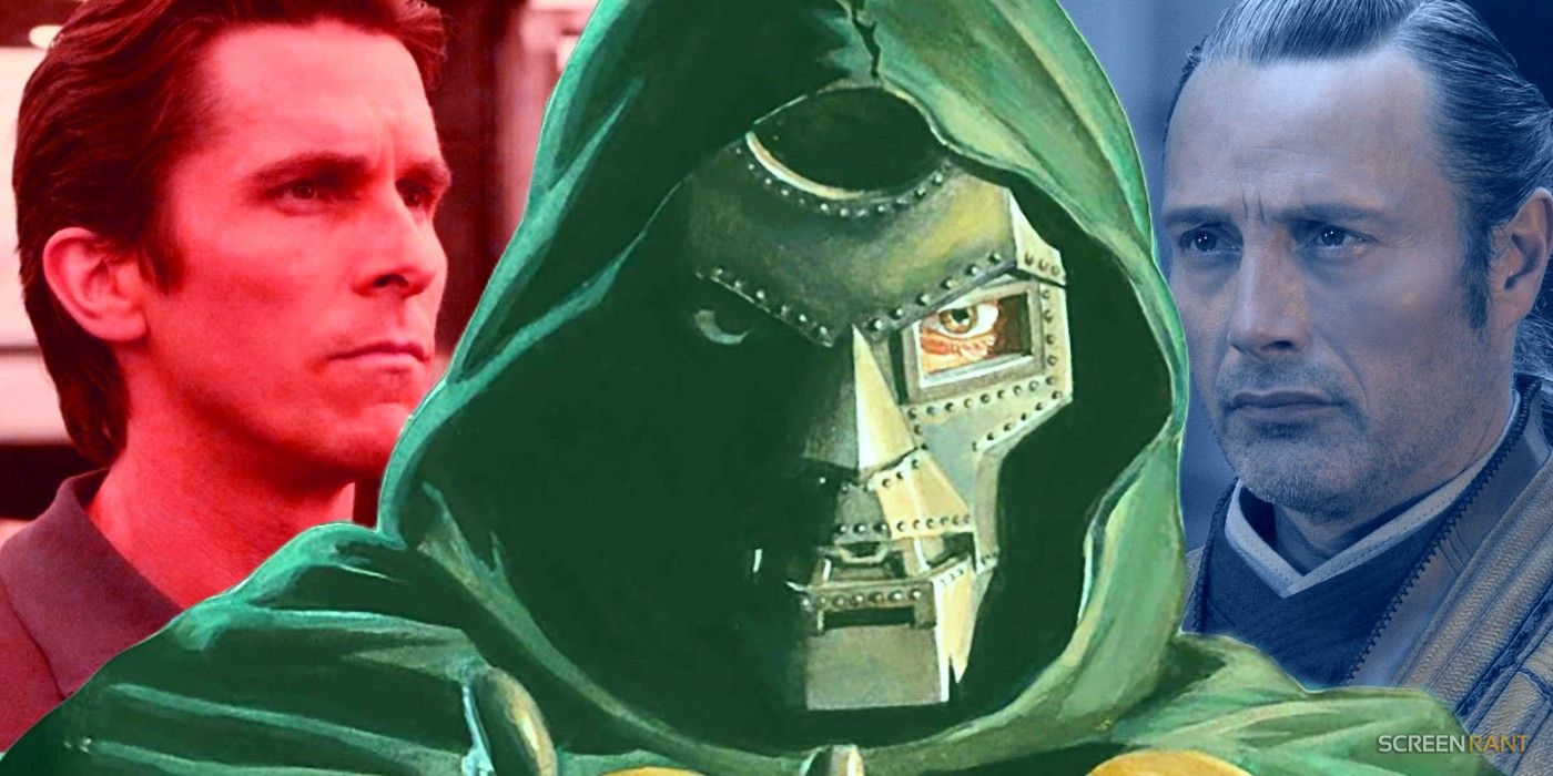 Doctor Doom from Marvel Comics with Christian Bale and Mads Mikkelsen