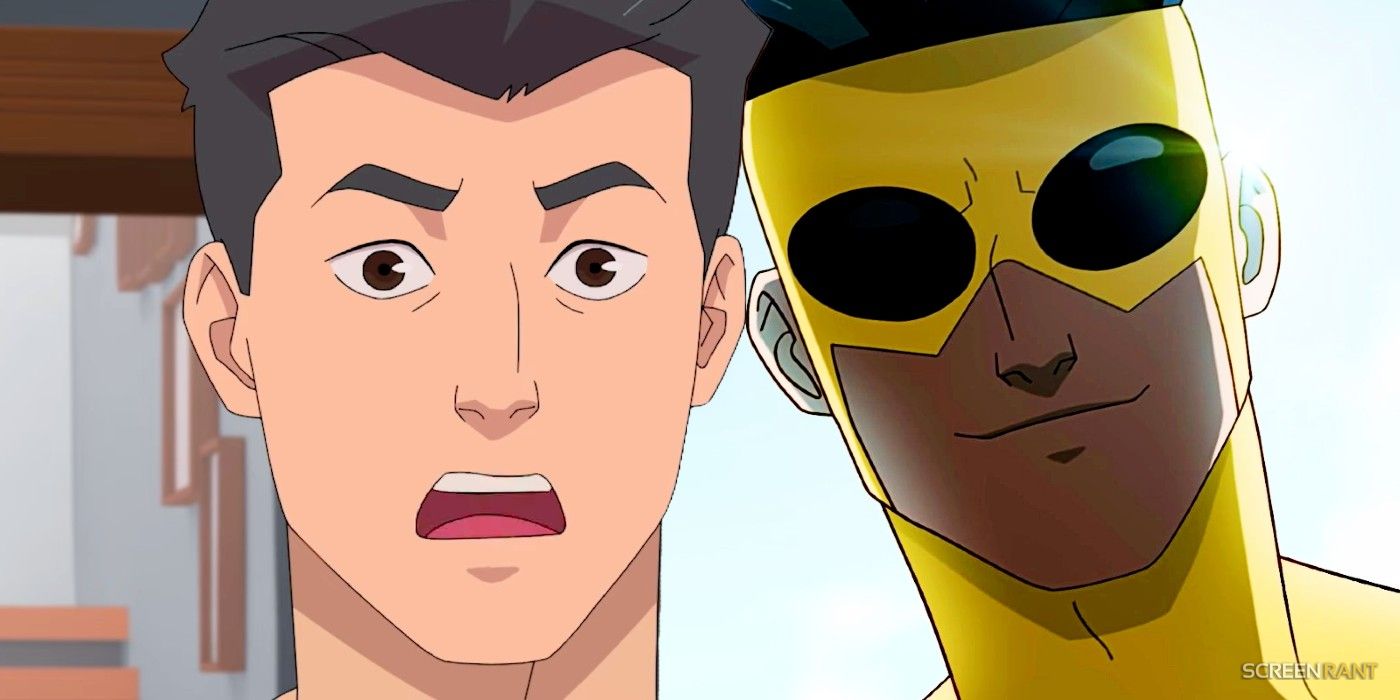 Mark Grayson surprised and Sinister Mark in Invincible season 2 part 2