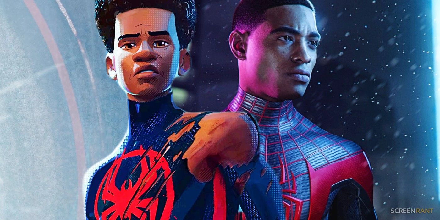 Miles Morales in Spider-Man: Across the Spider-Verse and Spider-Man 2 PS5