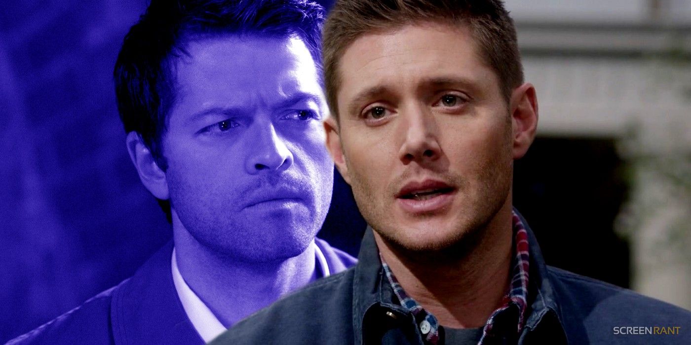 Misha Collins as Castiel and Jensen Ackles as Dean Winchester in Supernatural-1
