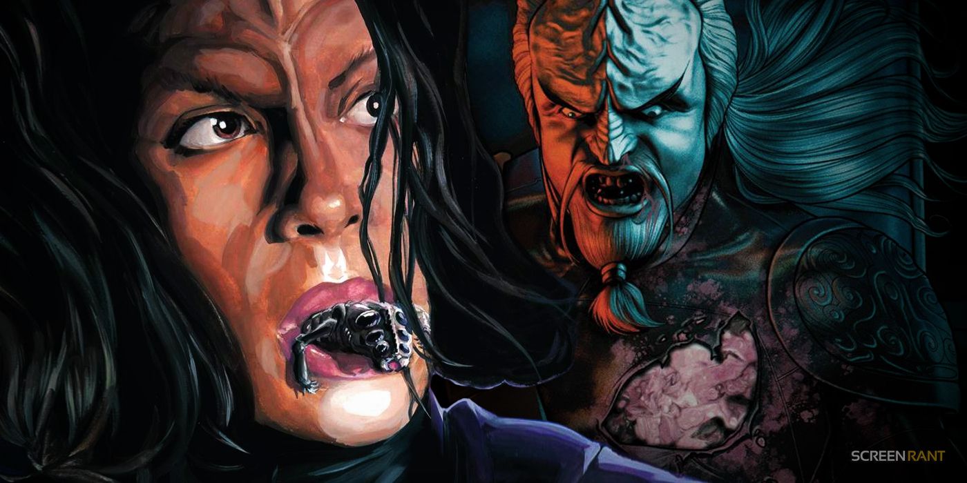 Star Trek B’Elanna and Worf in Horro Themed IDW Comic Cover Art