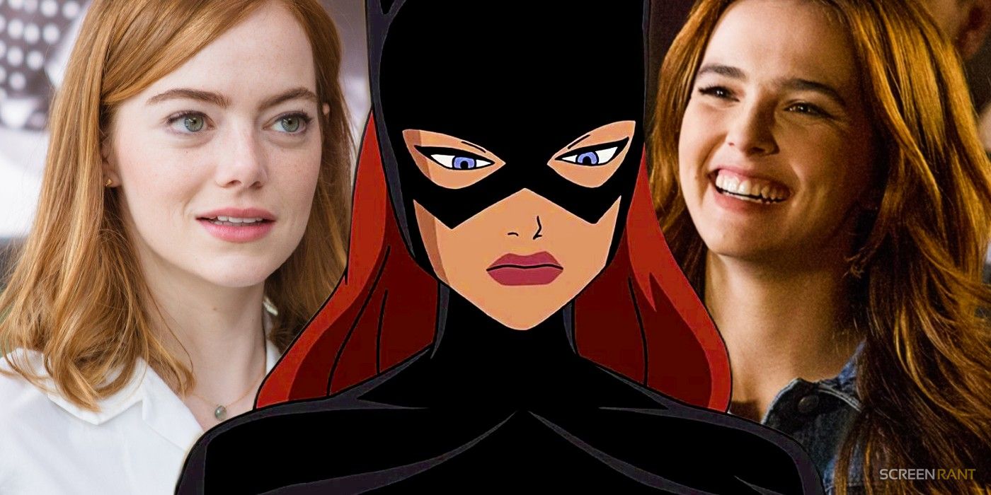 Batgirl in the Tomorrowverse and Emma Stone in La La Land and Zoey Deutch laughing