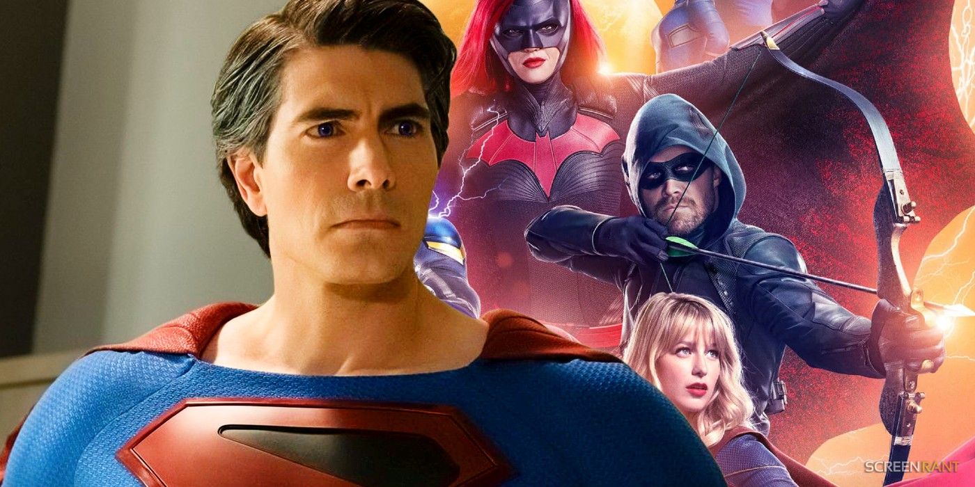 Brandon Routh's Kingdom Come Superman and a Crisis on Infinite Earths poster