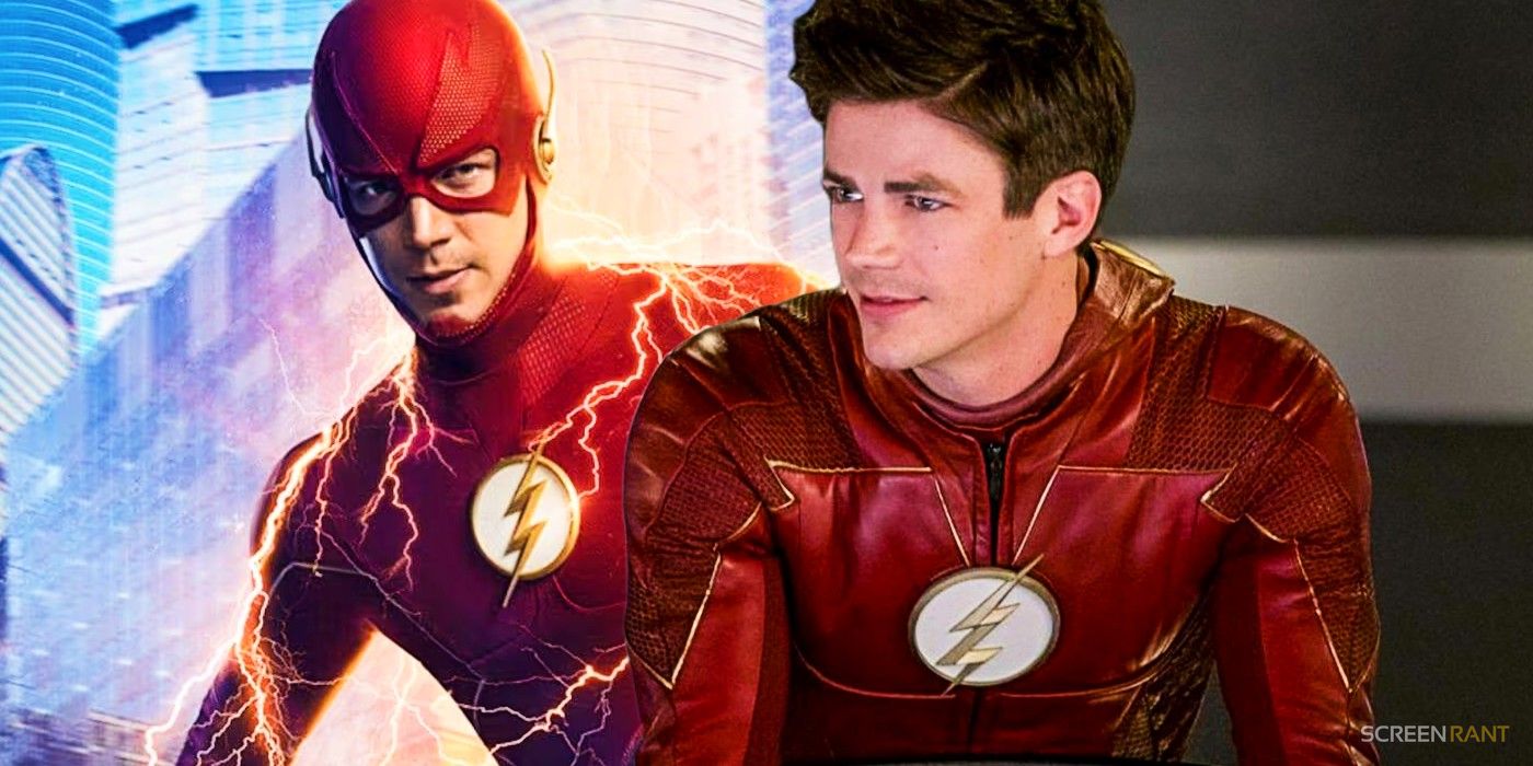 Grant Gustin as the Flash in two different superhero suits