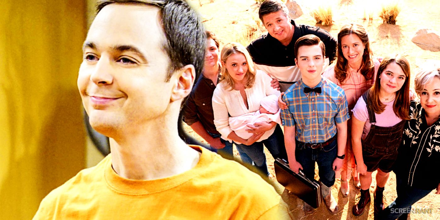 Jim Parsons as Sheldon and the cast of Young Sheldon