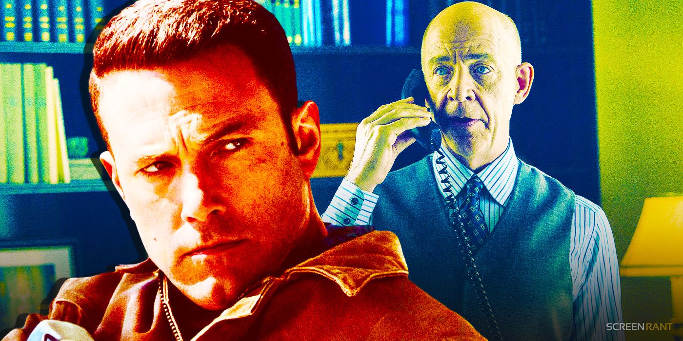 Ben Affleck as Christian and J.K. Simmons as Ray King in The Accountant
