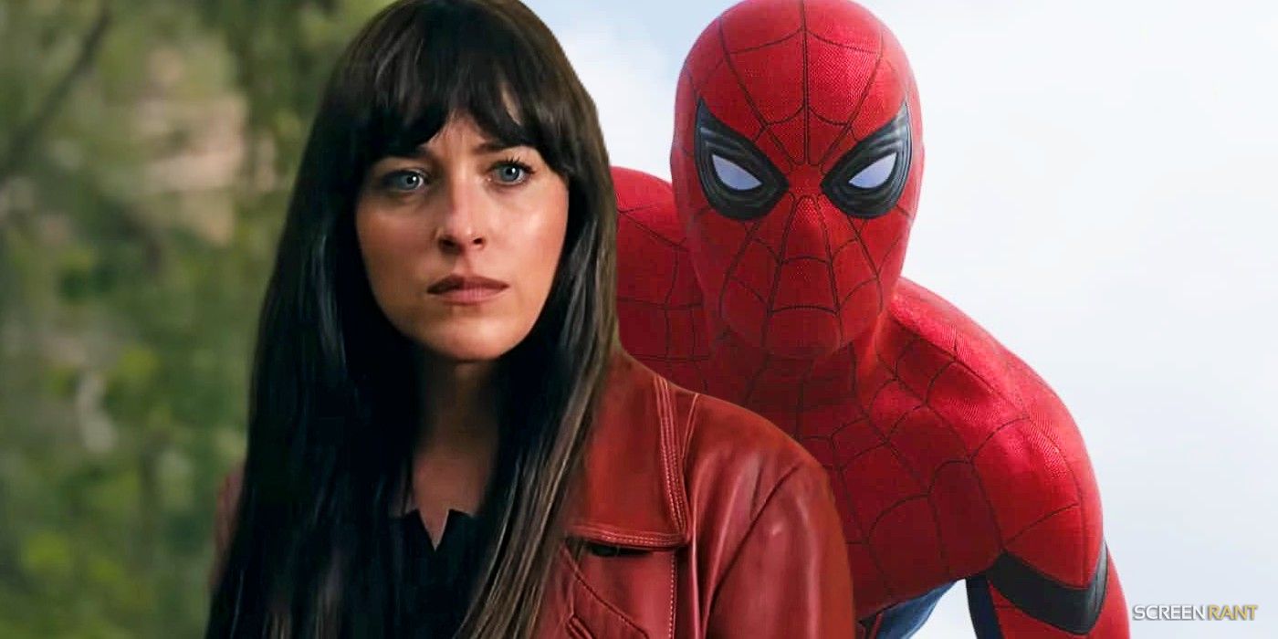 Dakota Johnson in Madame Web and Tom Holland's masked Spider-Man in Captain America: Civil War