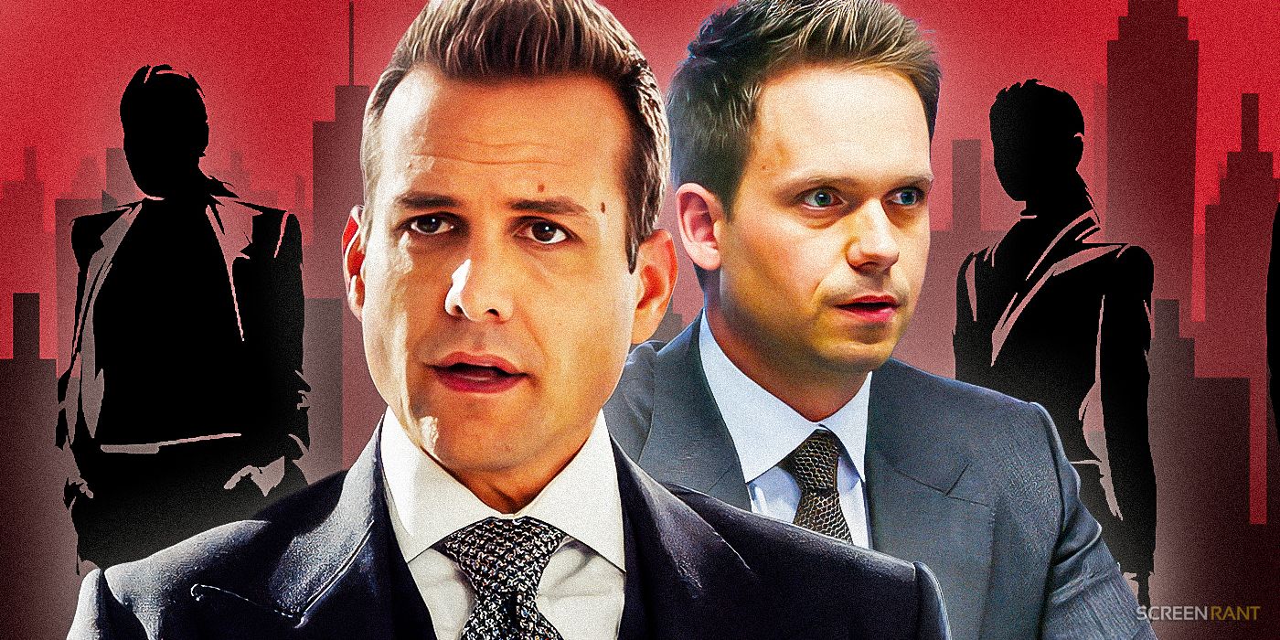 Gabriel Macht as Harvey Specter and Patrick J. Adams as Mike Ross in Suits.