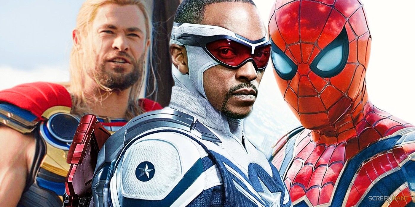 Sam Wilson's Captain America, Chris Hemsworth as Thor and Tom Holland's Spider-Man in No Way Home