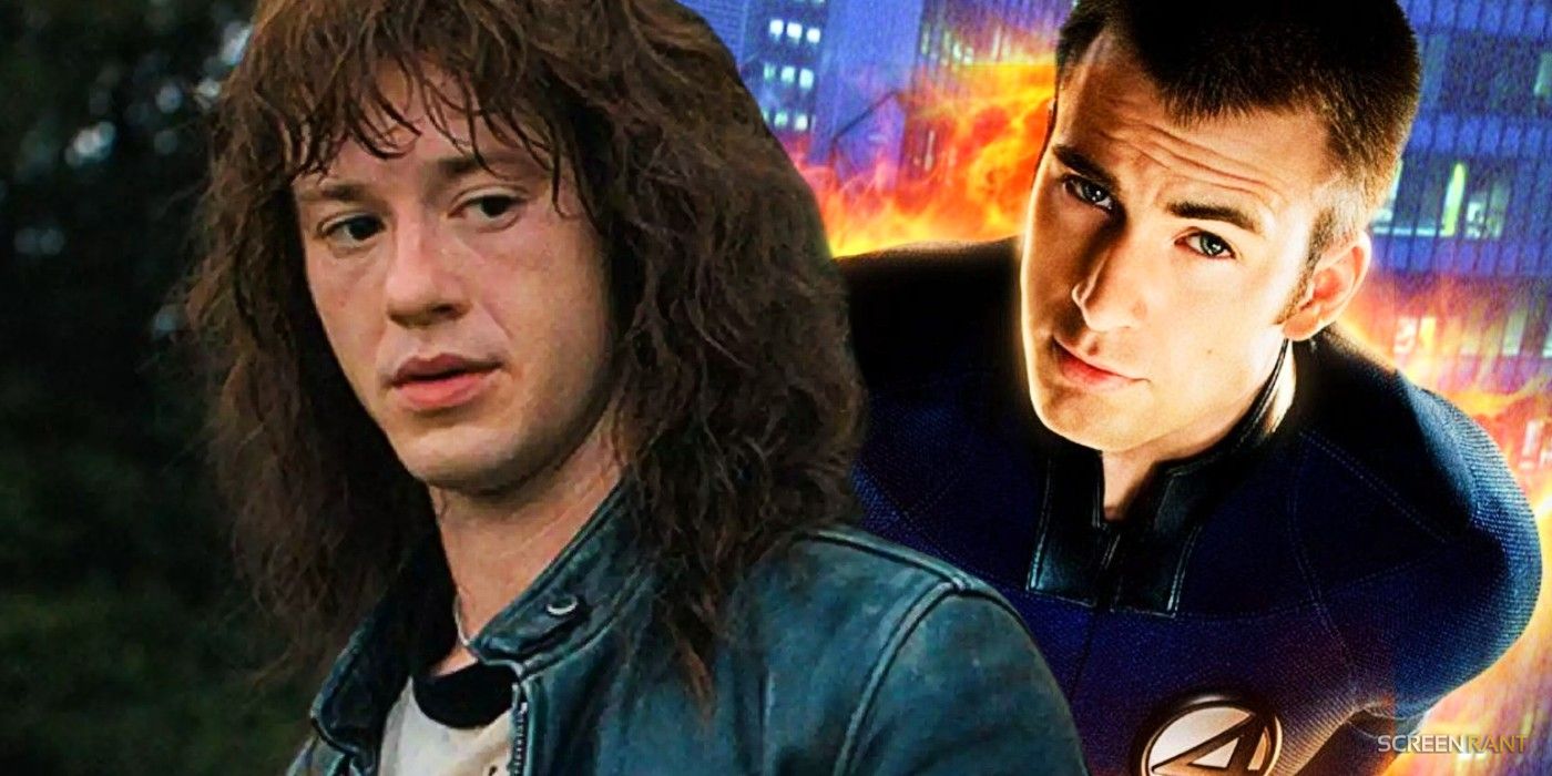 Stranger Things' Joseph Quinn and Chris Evans as the Human Torch in Fantastic Four