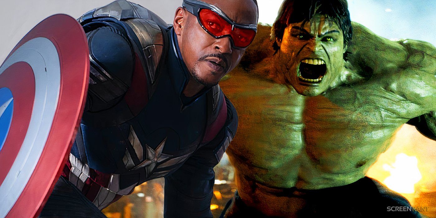 Anthony Mackie's Captain America in Brave New World and the Hulk shouting in The Incredible Hulk