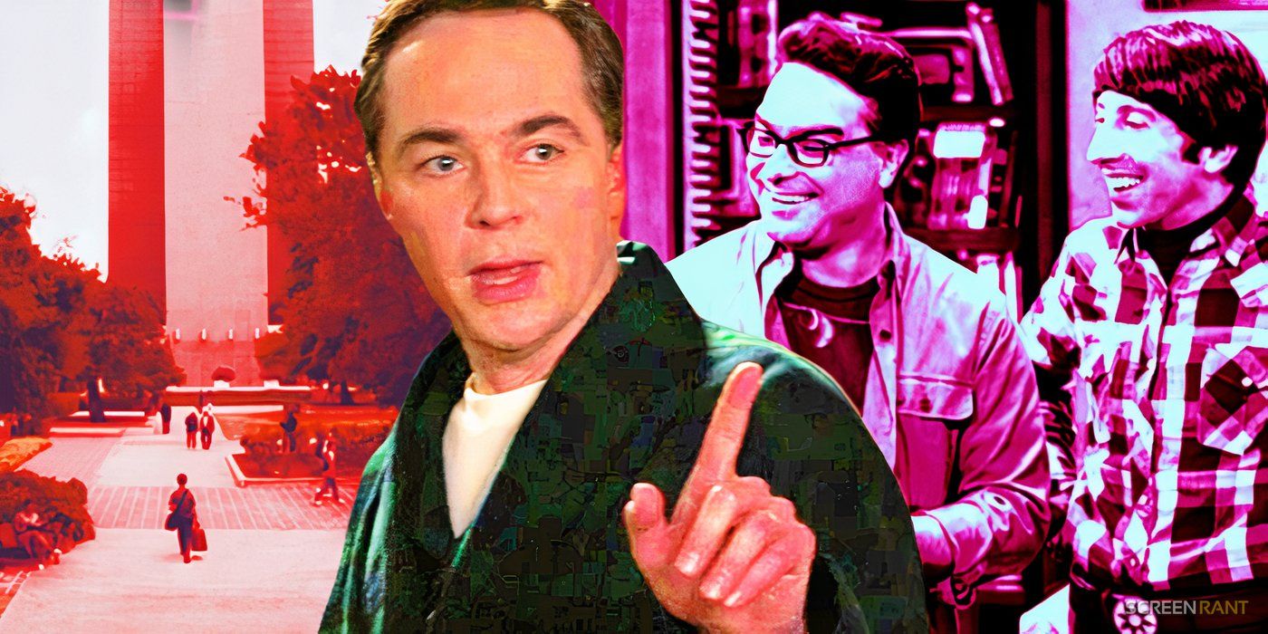 Jim Parsons as Sheldon and Leonard and Howard in The Big Bang Theory