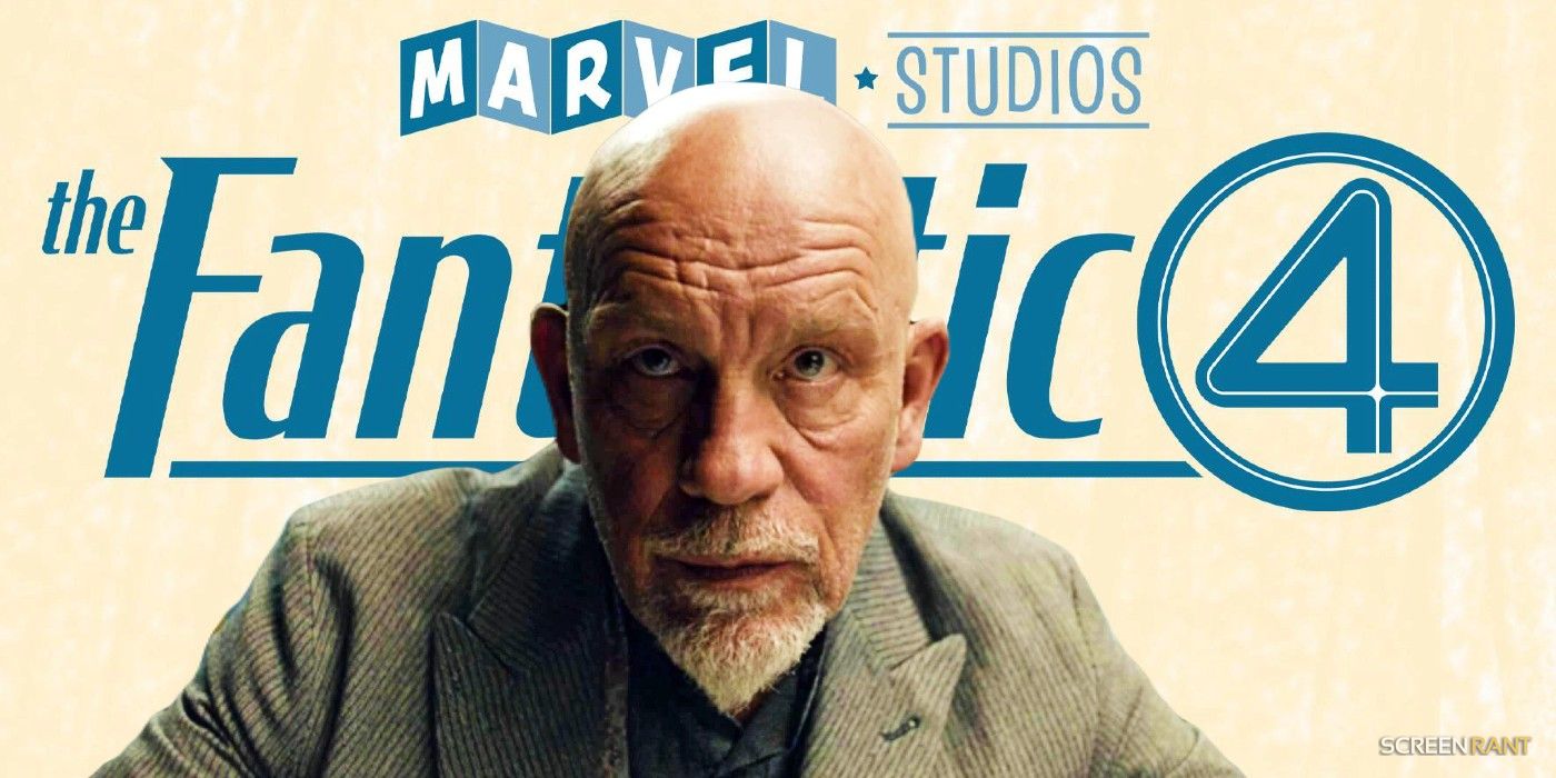 John Malkovich Leaning Toward The Camera In Front Of Marvel Studios The Fantastic Four Logo-1