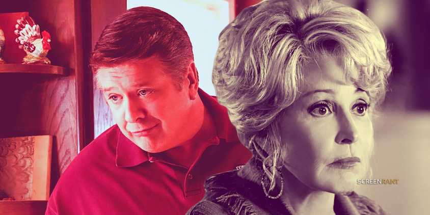 Lance Barber as George and Annie Potts as Meemaw in Young Sheldon