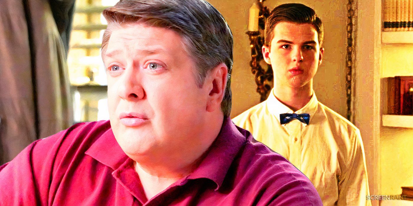 Lance Barber as George and Iain Armitage as Sheldon in Young Sheldon