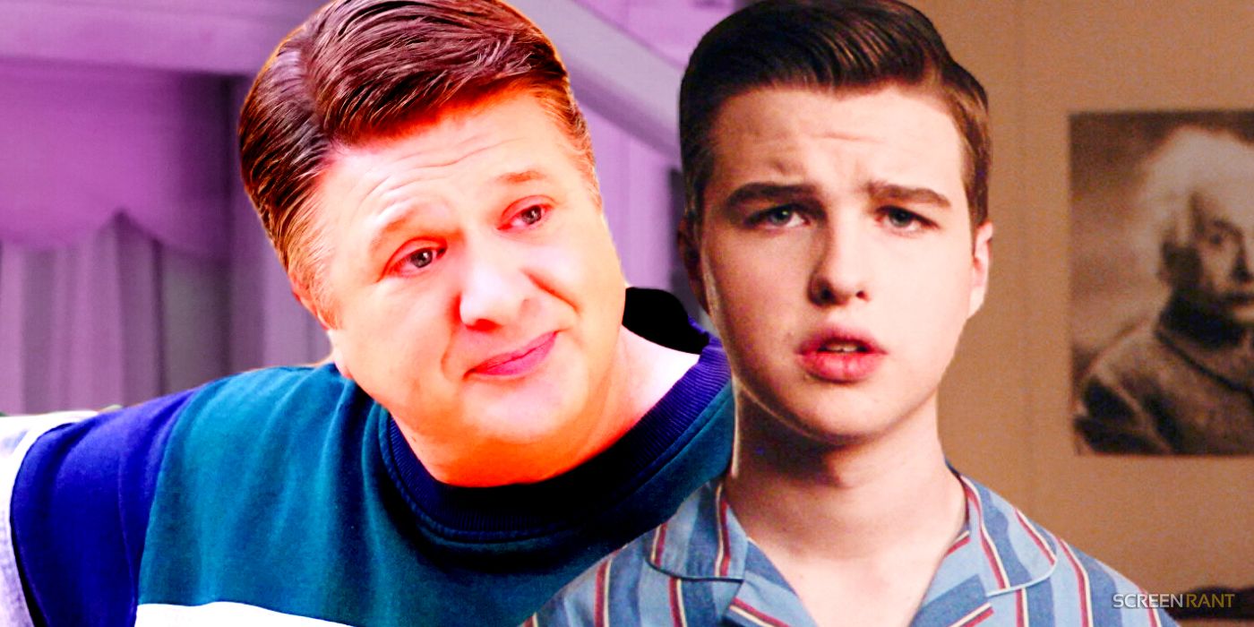 Lance Barber as George and Iain Armitage as Sheldon in Young Sheldon