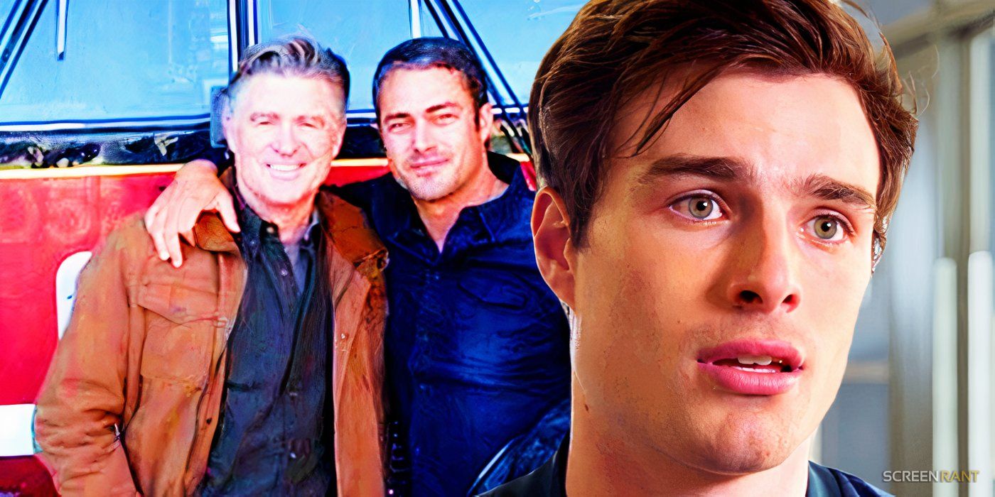 Treat Williams and Taylor Kinney as Benny and Kelly Severide and Jack Damon in Chicago Fire