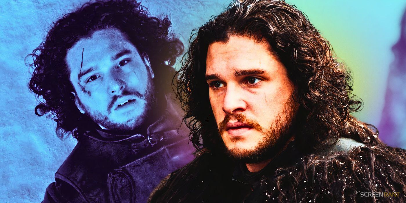 Kit Harington as Jon Snow dying and wearing a black cloak in Game of Thrones