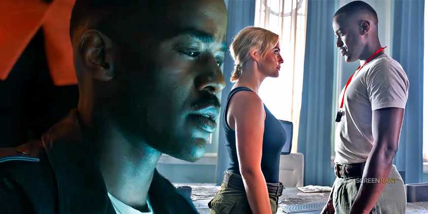 Ncuti Gatwa as the Fifteenth Doctor looking solemn in Doctor Who and the Doctor with Ruby Sunday.
