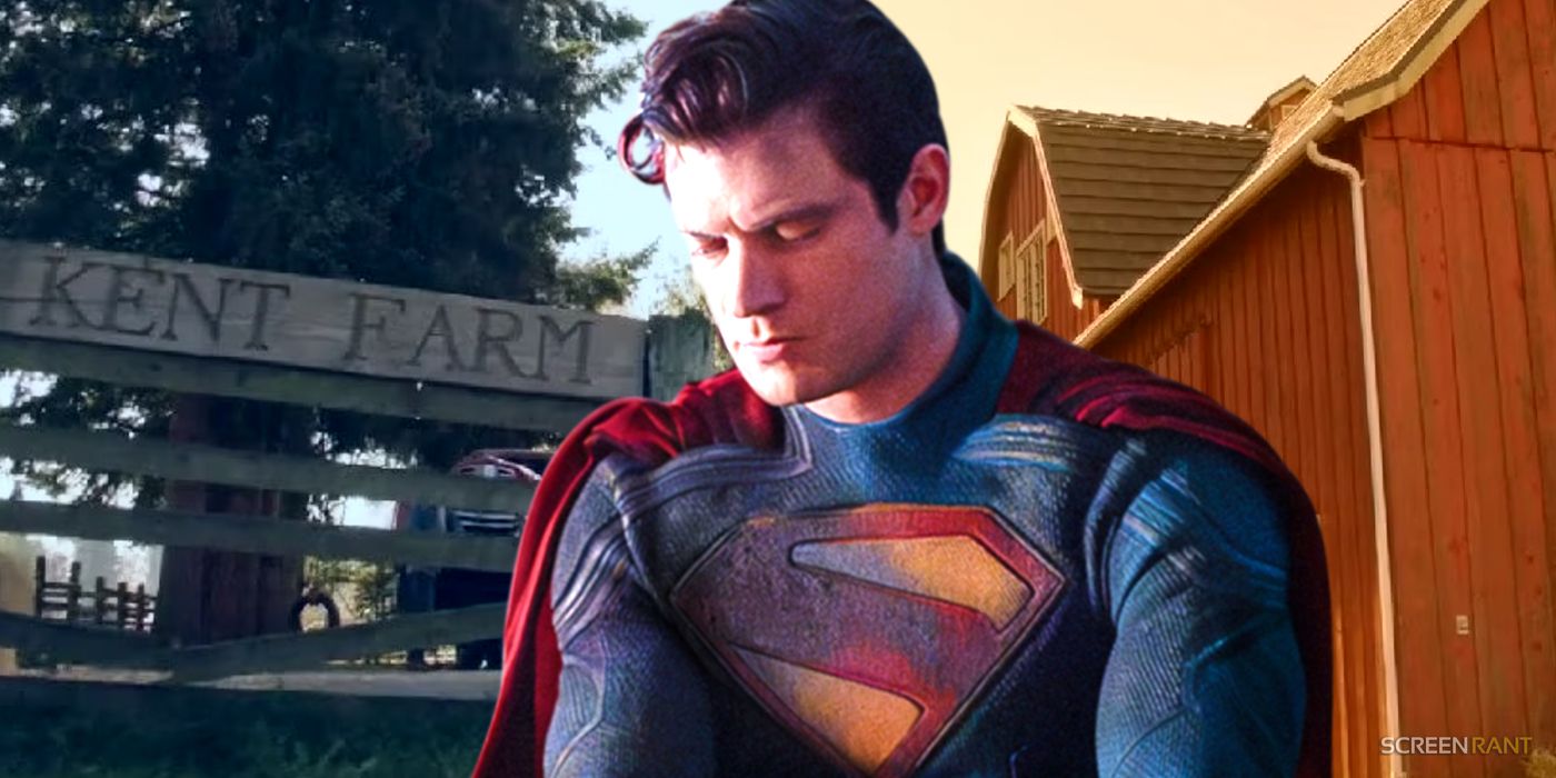 The Kent Farm from Smallville and Supergirl with David Corenswet's Superman