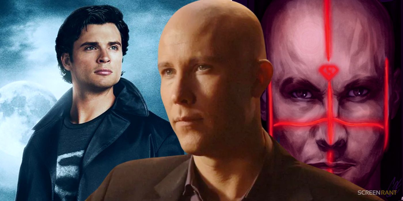 Smallville's Tom Welling as Clark Kent and Michael Rosenbaum as Lex Luthor with Lex from Smallville season 11
